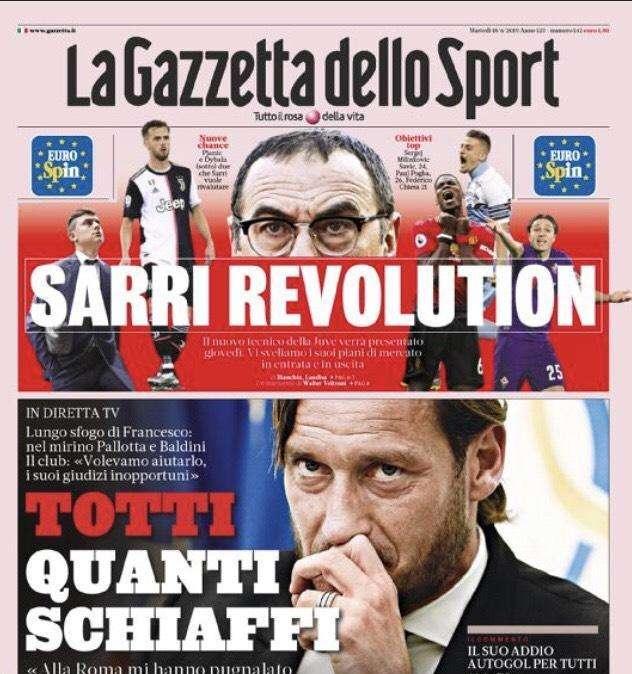 Gazzetta - Sarri revolution