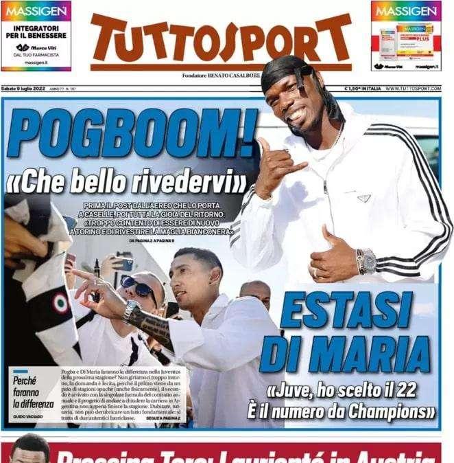 Tuttosport - Pogboom! Estasi Di Maria