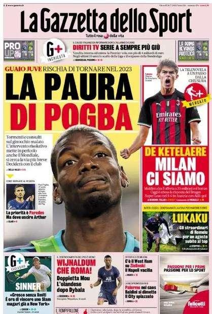 Gazzetta - La paura di Pogba 