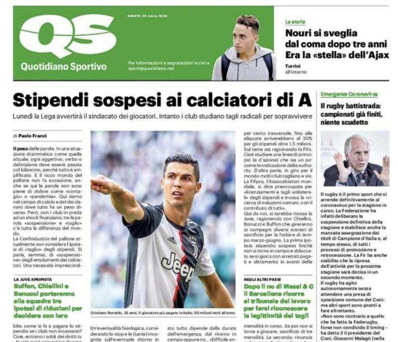 QS - Serie A, stipendi sospesi 