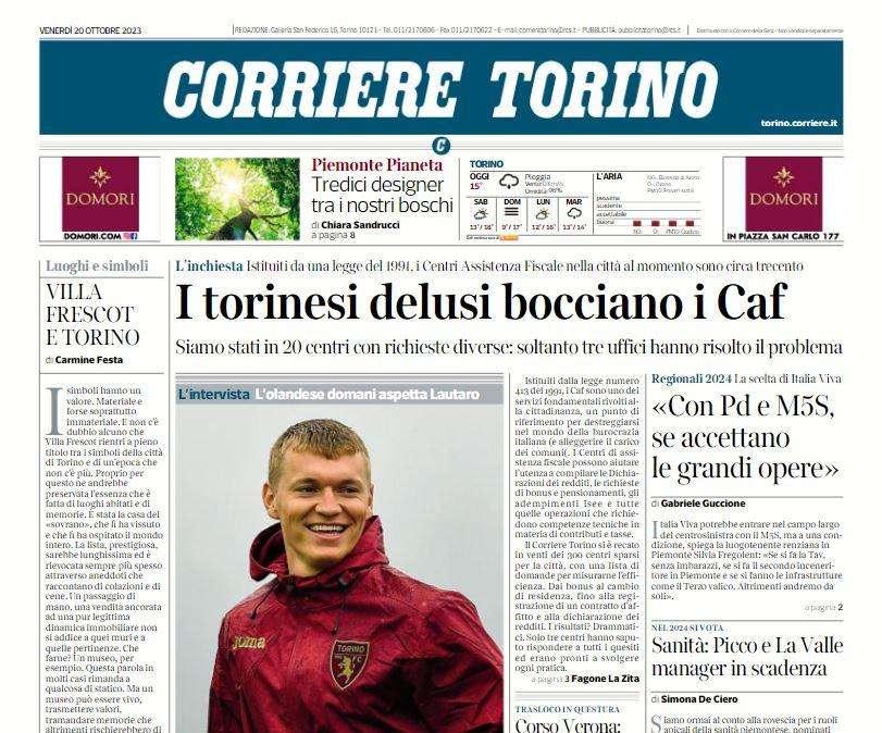 Corriere di Torino - Juve, comanda Bremer 
