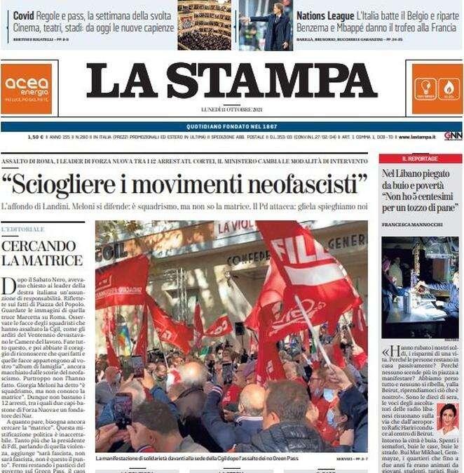 La Stampa - L’Italia riparte 