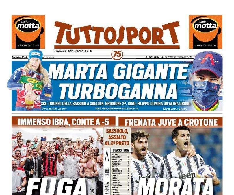 Tuttosport - Fuga Milan, Morata e stop 