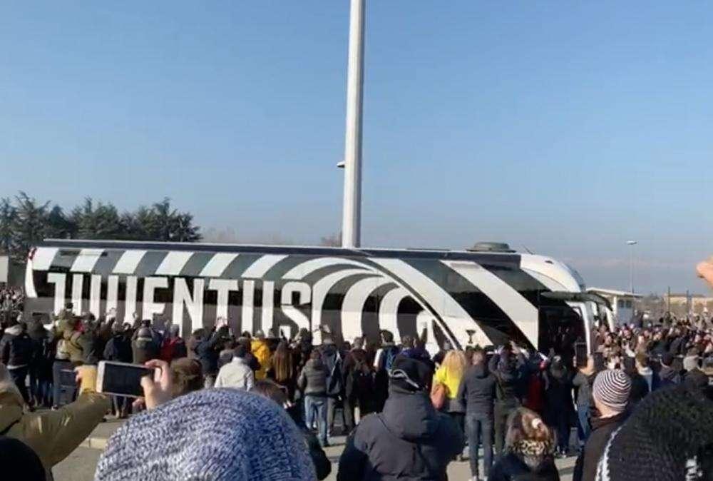 VIDEO - L'arrivo della Juventus