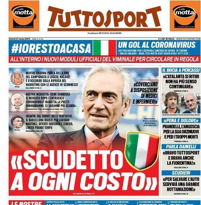 Tuttosport - "Scudetto a ogni costo"
