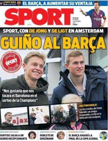 Sport - Occhiolino Barcellona per de Ligt e De Jong 