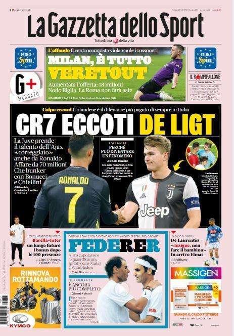 Gazzetta - Cr7, eccoti De Ligt 