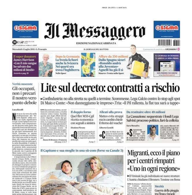 Il Messaggero - In Spagna sicuri: Cristiano andrà alla Juventus 