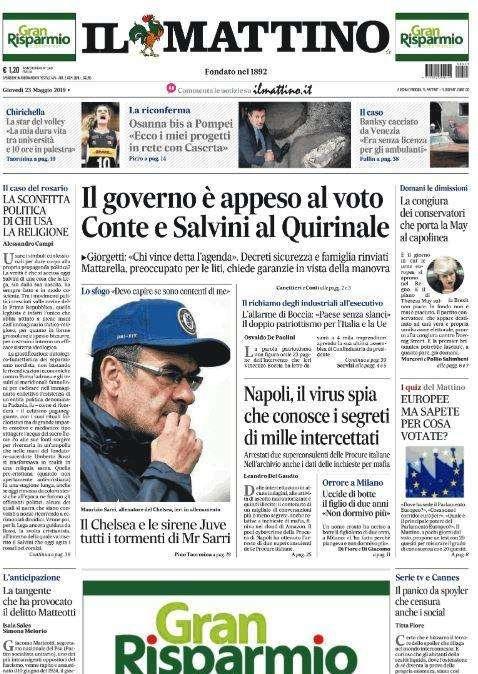 Il Mattino - I tormenti di Sarri