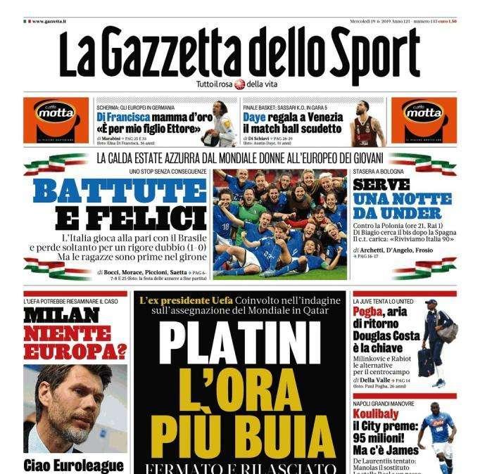 Gazzetta - Platini, l’ora più buia 