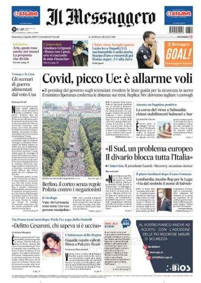 Il Messaggero - Roma super 3-1 alla Juve  