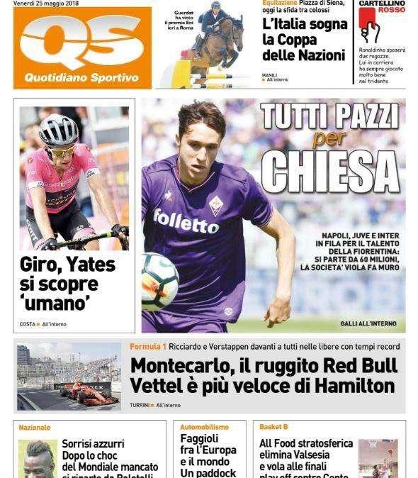 QS - Napoli, Juve e Inter: tutti in fila per Chiesa. I bianconeri lo inseguono per progetto di crescita