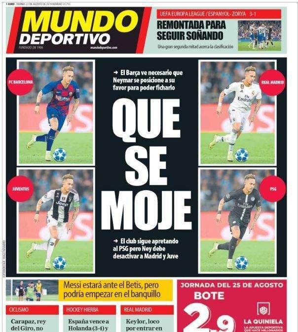 Mundo Deportivo - Barcellona, per Neymar c'è da battere anche la concorrenza della Juventus