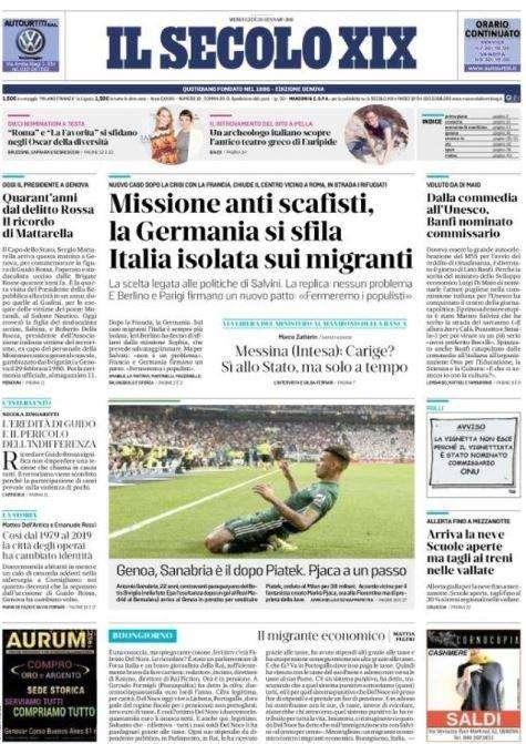 Il Secolo XIX- I nomi per il dopo Piatek