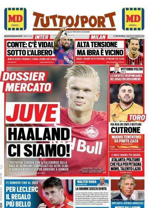 Tuttosport - Juve ed Haaland, ci siamo 