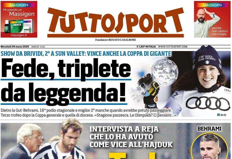 Tuttosport - Tudor scuola Lippi 