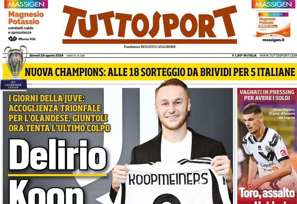 Tuttosport - Delirio Koop, sprint Sancho