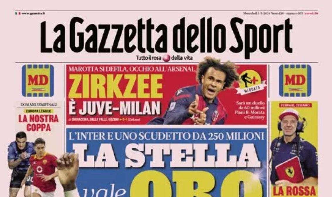 Gazzetta - Zirkzee è Juve-Milan