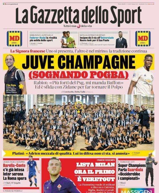Gazzetta - Juve champagne 