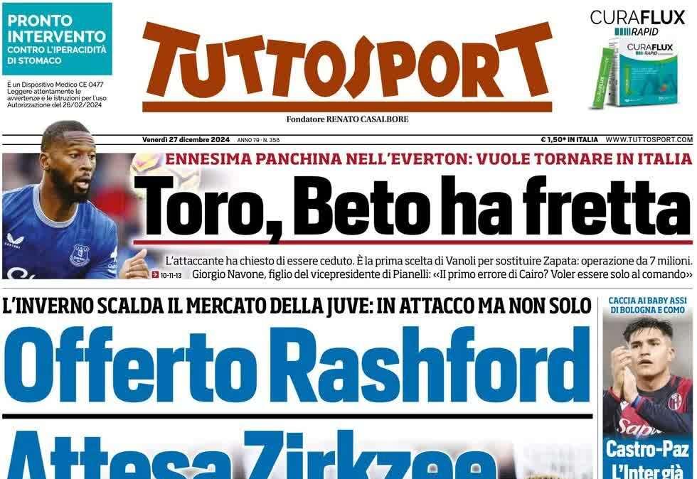Tuttosport - Offerto Rashford