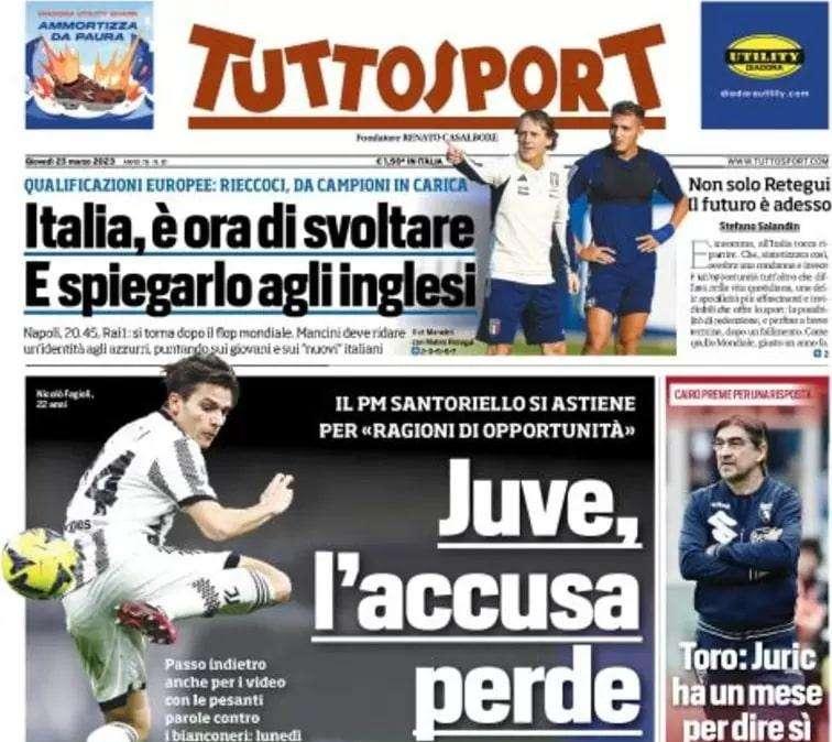 Tuttosport- L’accusa perde un pezzo