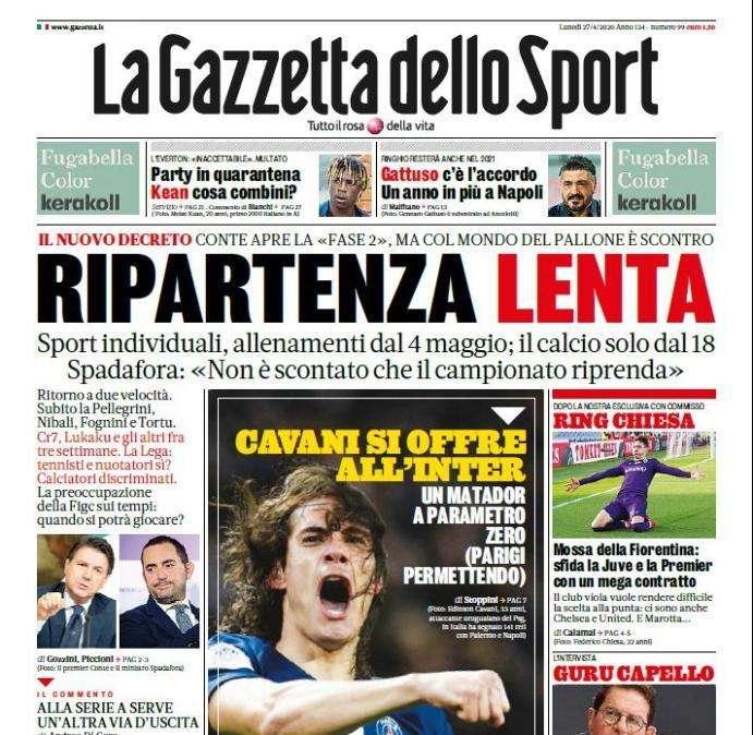 Gazzetta - Ripartenza lenta