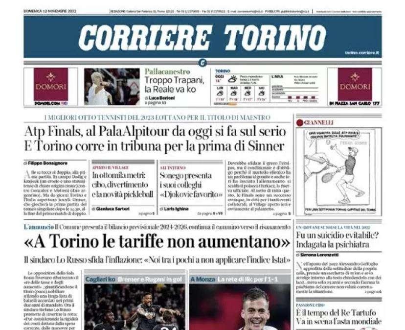 Corriere di Torino - Juve, vittoria e vetta