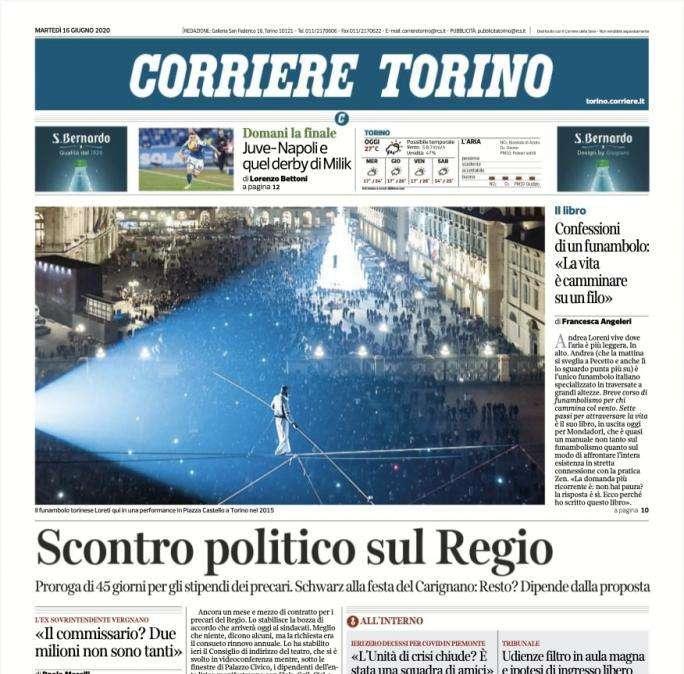 Corriere di Torino - Quel Derby di Milik 