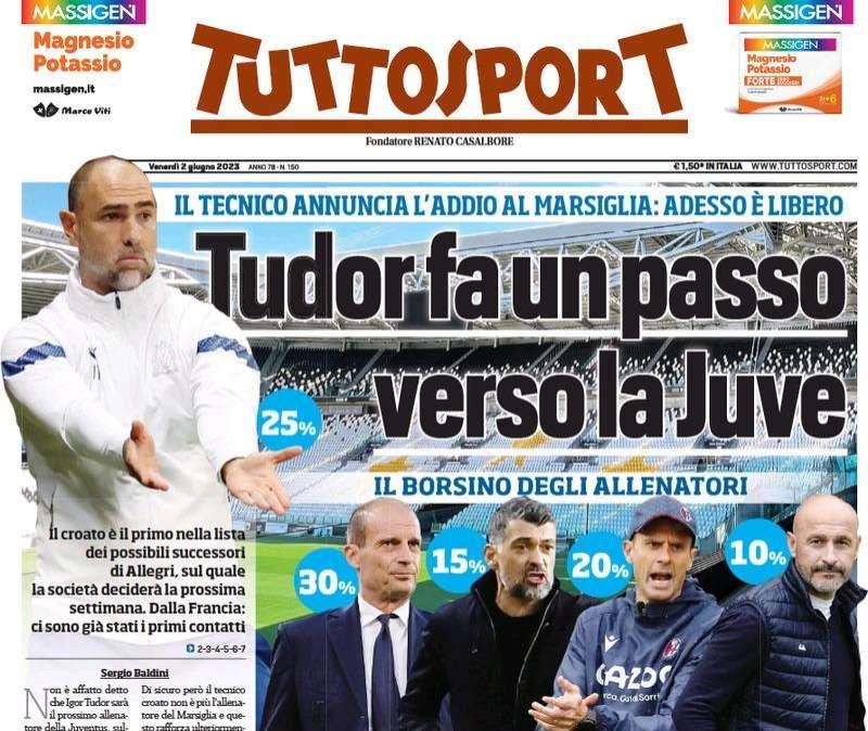 Tuttosport- Tudor fa un passo verso la Juventus 