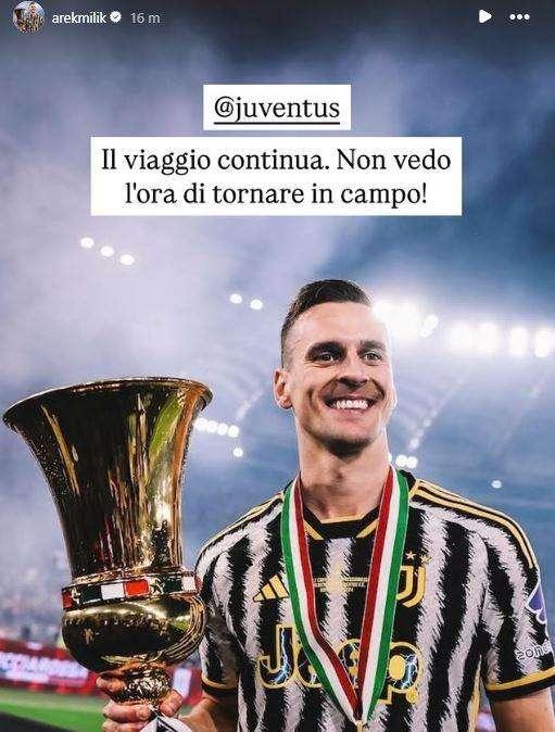 MILIK festeggia il rinnovo: "Il viaggio continua. Non vedo l'ora di tornare in campo!"
