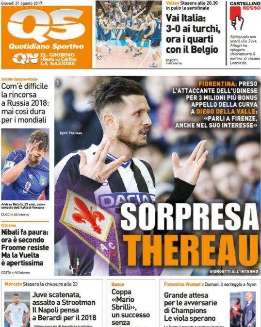 QS - Juve-Strootman ultimo assalto. Napoli-Berardi, ipotesi 2018