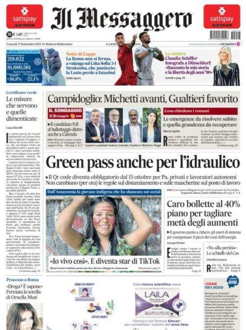 Il Messaggero - La Roma non si ferma 