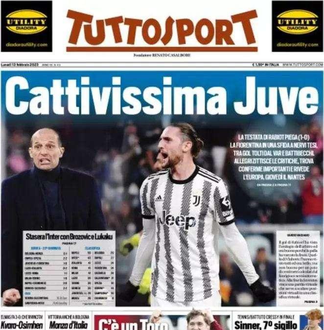 Tuttosport - Cattivissima Juve