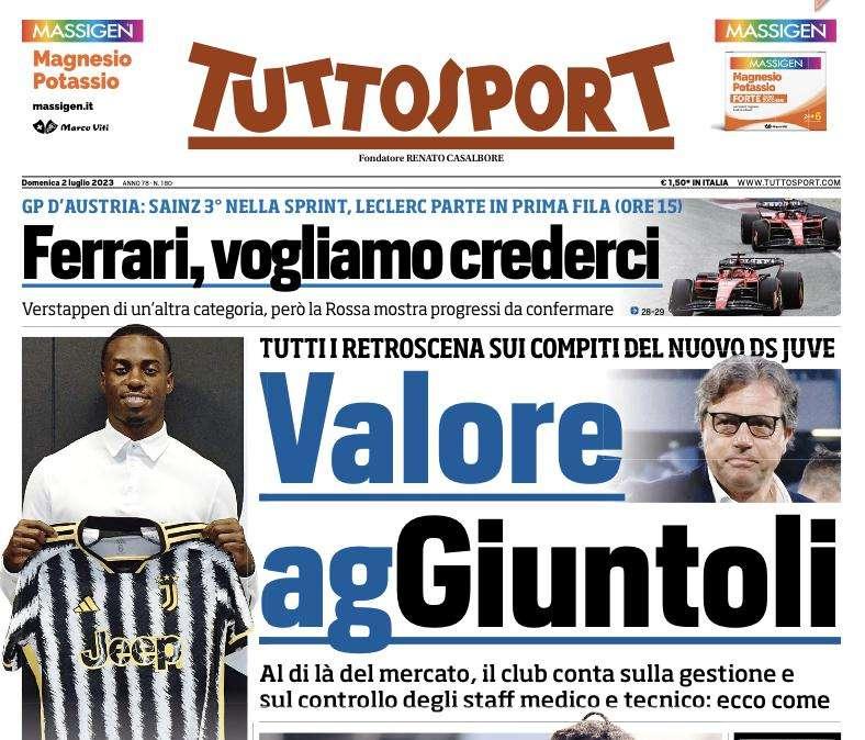 Tuttosport  - Valore AgGiuntoli. Sirene arabe per Alex Sandro 