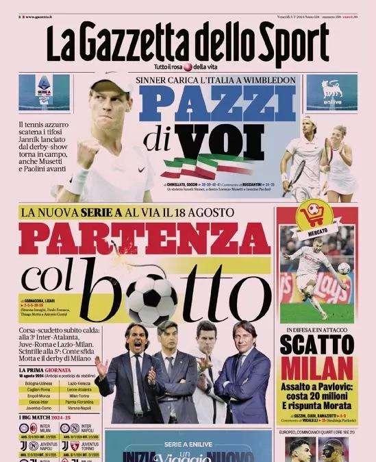 Gazzetta - Partenza con il botto
