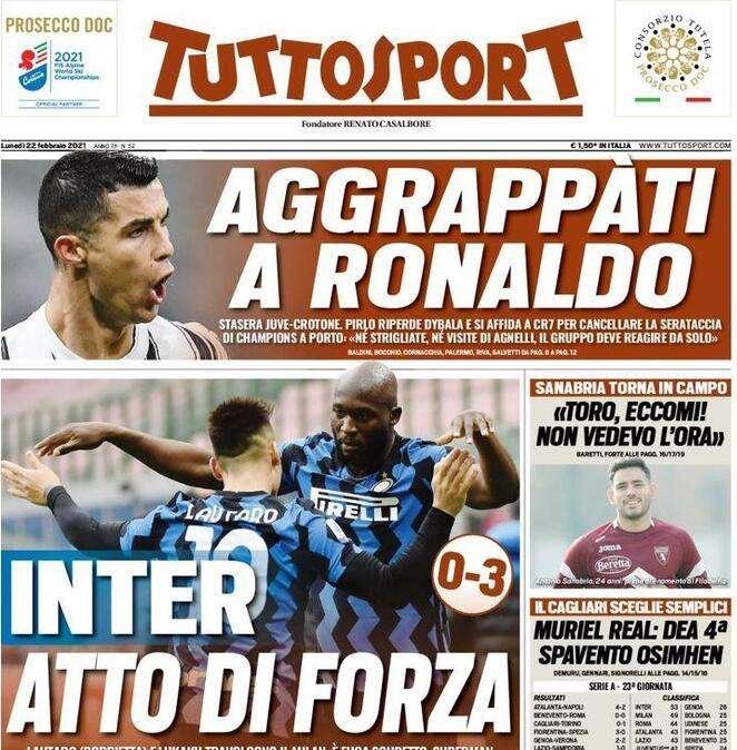 Tuttosport - Aggrappati a Ronaldo 