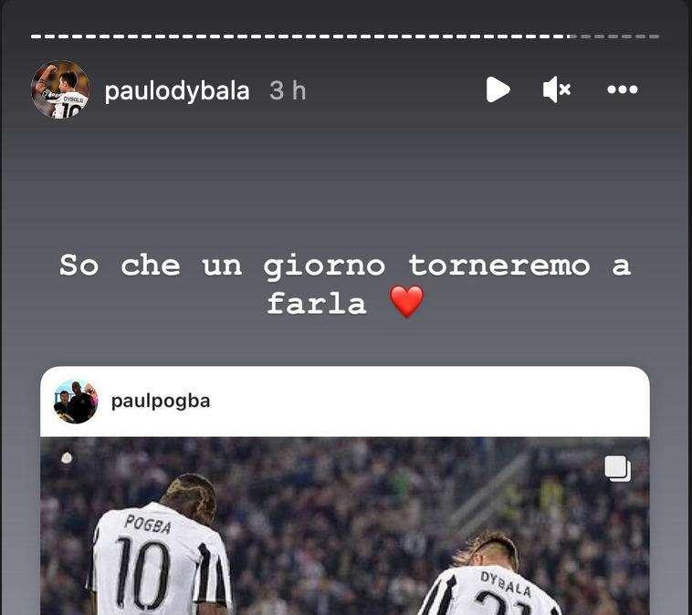 Dybala risponde a Pogba: "So che un giorno torneremo a esultare insieme"