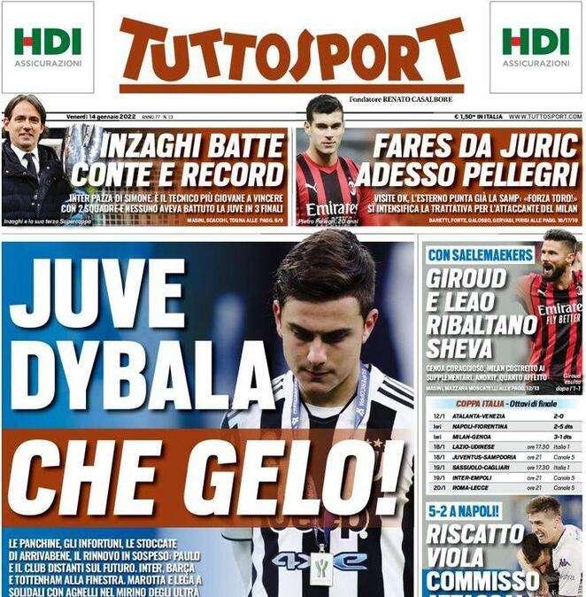 Tuttosport - Juve e Dybala, che gelo!