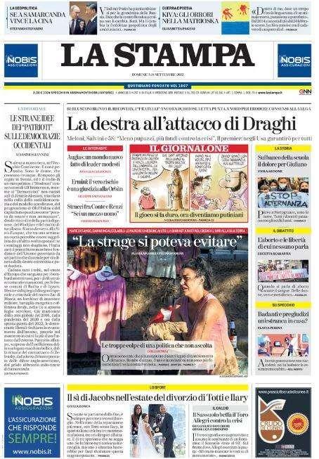 La Stampa - Allegri contro la crisi 
