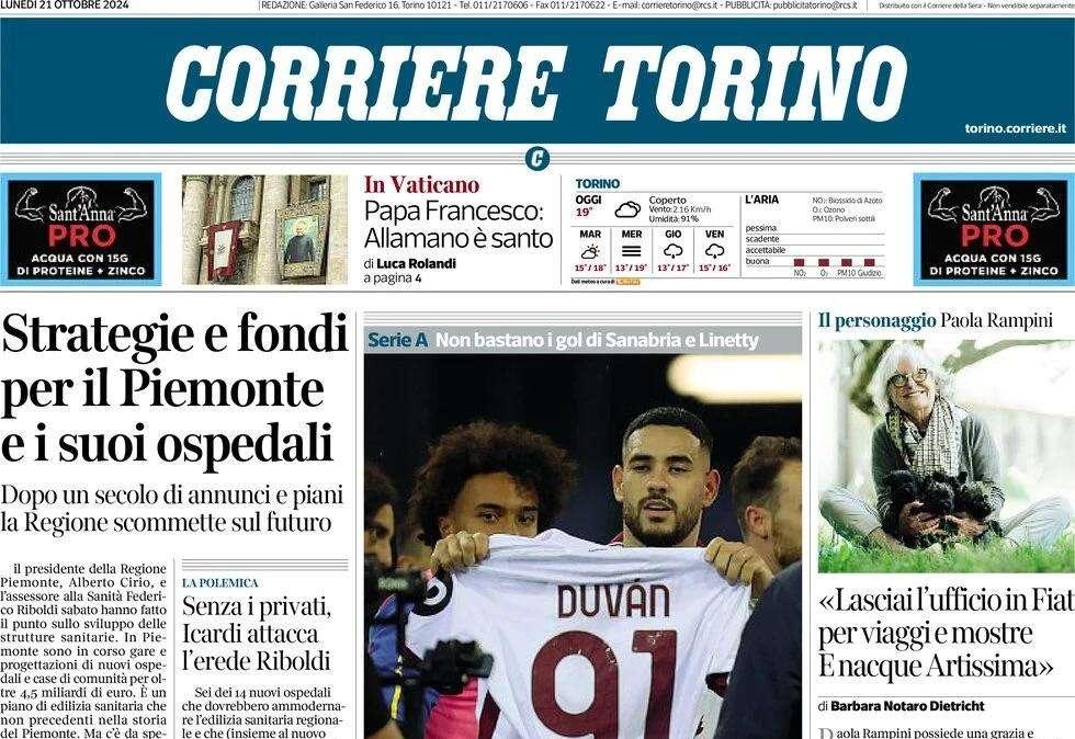 Corriere di Torino - La Juve resta d’acciaio 