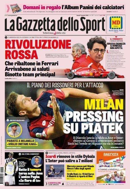 Gazzetta - Milan, pressing su Piatek