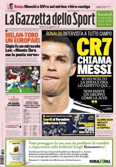 RONALDO a Gazzetta: "Champions un sogno"