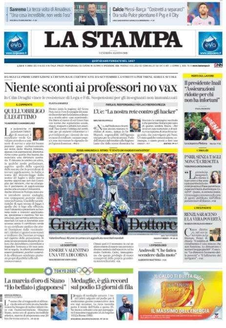La Stampa - Messi costretto a separarsi dal Barcellona 