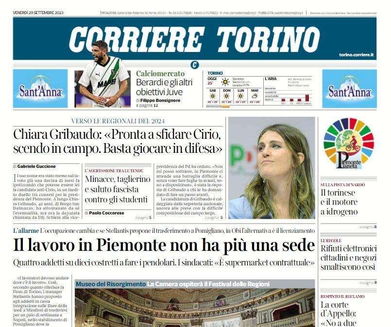 Corriere di Torino - Berardi e gli altri obiettivi Juve 