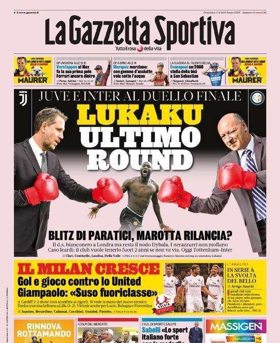 Gazzetta - Lukaku, ultimo round
