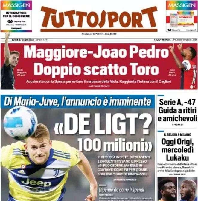 Tuttosport - De Ligt? 100 milioni 