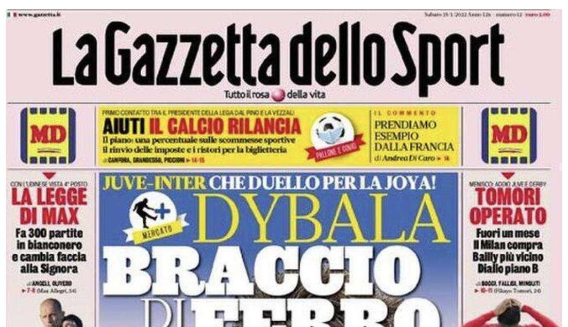 Gazzetta - Dybala, braccio di ferro 