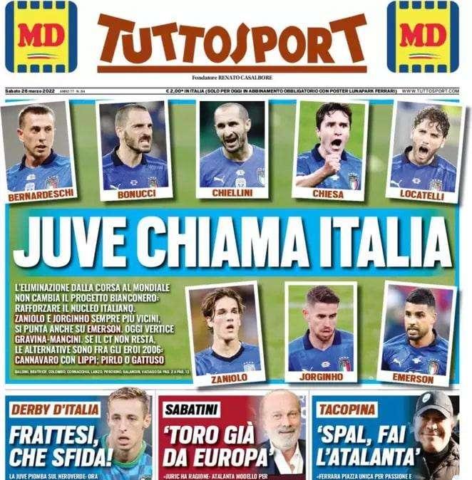 Tuttosport - Juve chiama Italia 