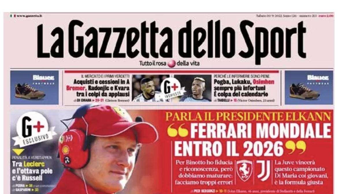 Gazzetta - Pogba, Lukaku, Osimhen, sempre più infortuni 
