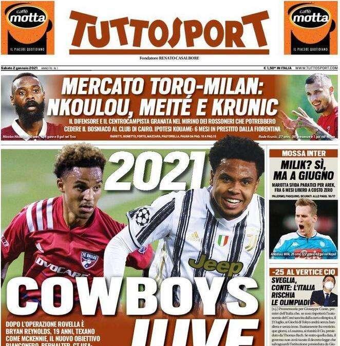Tuttosport - Arrivano i cowboys